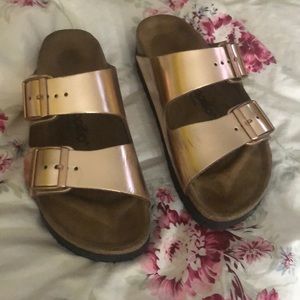Gold Birkenstocks